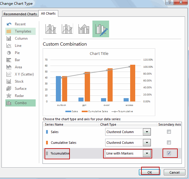 create pareto chart11