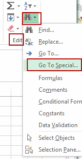 select blank cells or nonblank cells2