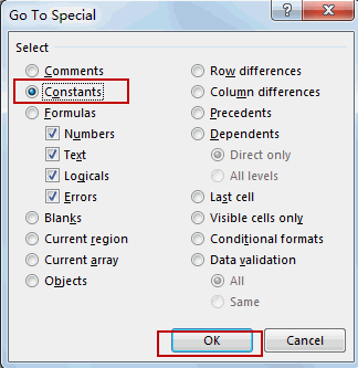 select blank cells or nonblank cells5