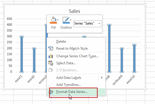 Chart Column Width Excel