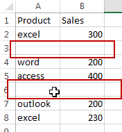 insert blank rows based on cell value4