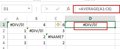 average cells ignore error1