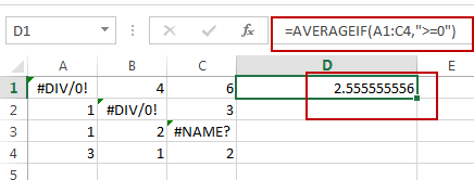 average cells ignore error2