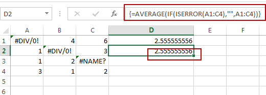 average cells ignore error3