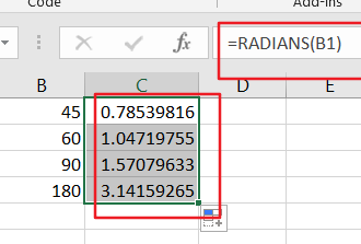 convert angels from radians to degree1