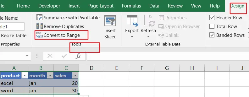 convert data to table5