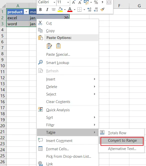 convert data to table6