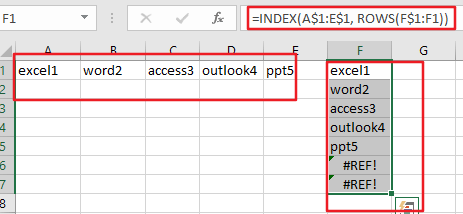 convert horizontal list to vertical1