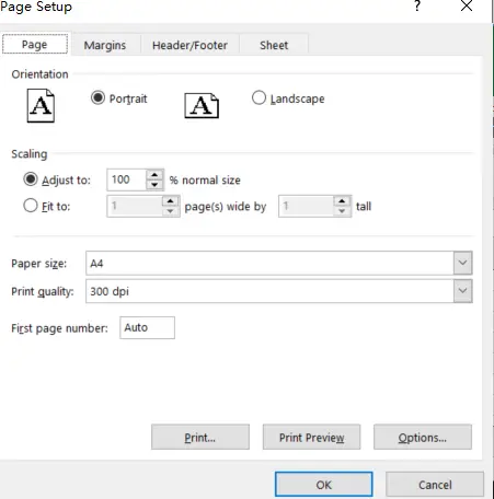 copy page setup to other sheet5