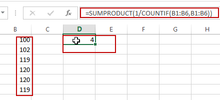 count unique values6