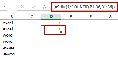 count unique values7