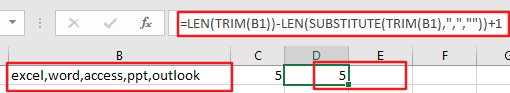 count value separated by comma2