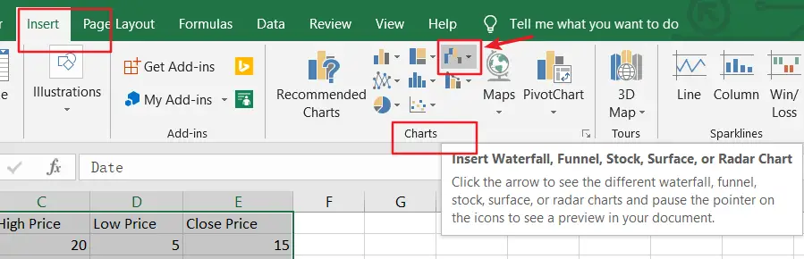 create stock chart 2