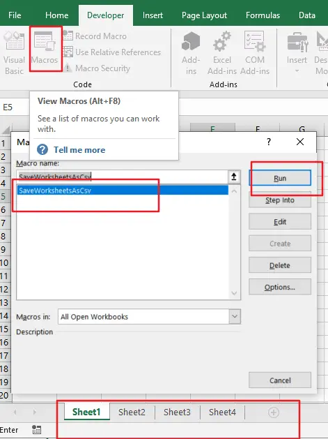 export each sheet to csv3