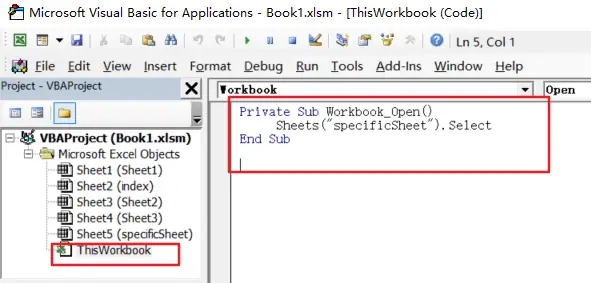 open excelworkbook to specific worksheet1