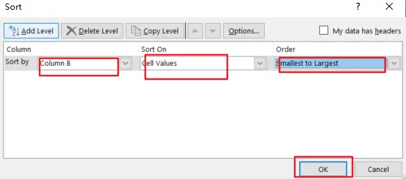 sort column by length 4