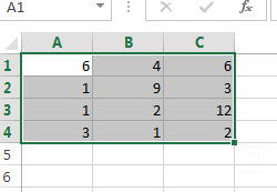 sort data withou column header1