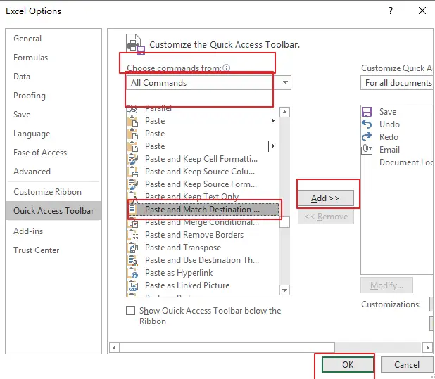 always match destination formatting2