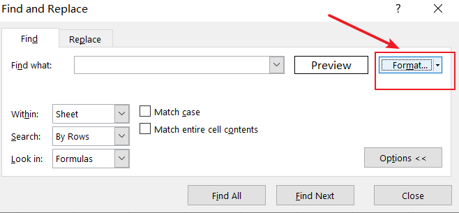 filter data with strikethrough format4