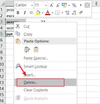 filter data with strikethrough format8