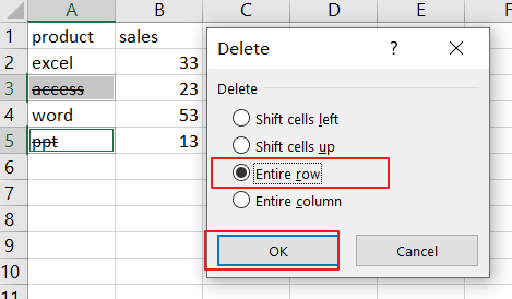 filter data with strikethrough format9