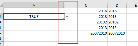 hide or unhide columns based on dropdown list3