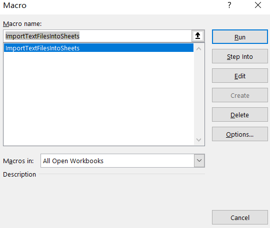 import multiple text file into worksheet3