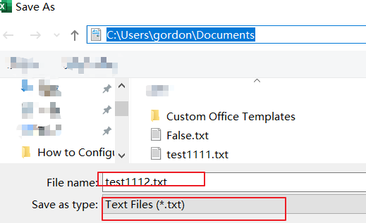 save range selection to text file4