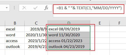 combine text and data into one cell2