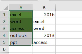 highlight cell if same value exists in another column5