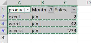 paste cells into filtered column or row3