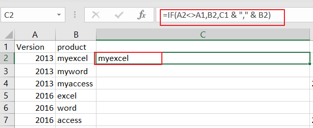 Concatenate Cells If Same Value Exists in Another Column1