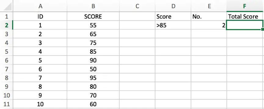 How to COUNT and SUM greater than and less than a number in Excel 7