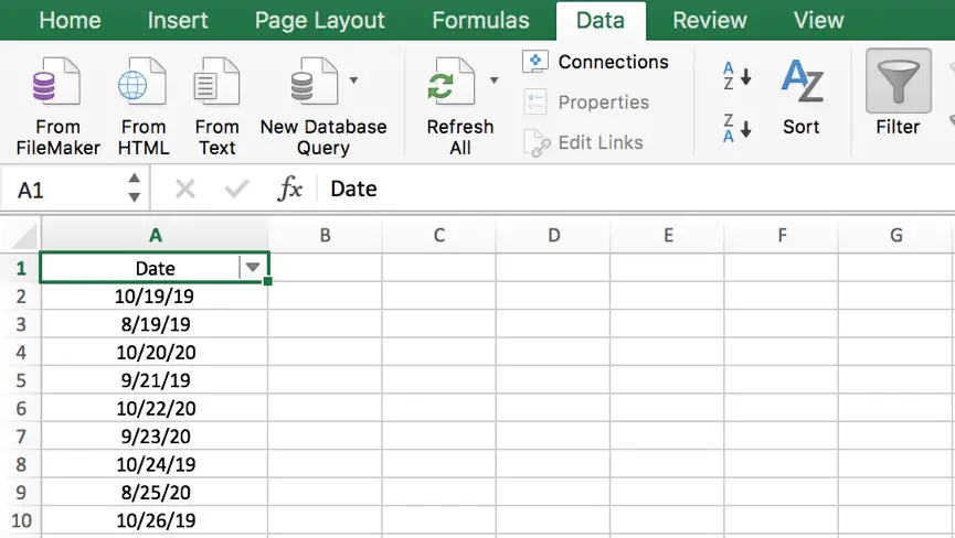 How to filter dates by month in Excel with year ignored 2