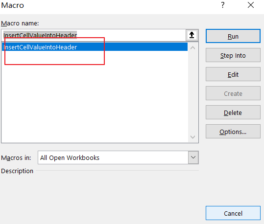 How to insert cell value into header or footer in Excel2