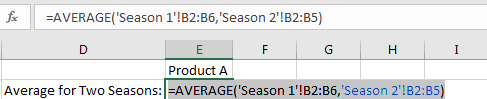 Calculate Average among Multiple Different Worksheets 8