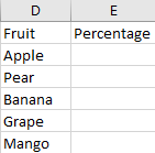 Calculate the Percentage 2