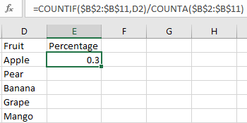 Calculate the Percentage 4