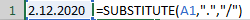 Convert Date Format from Dot to Slash 2
