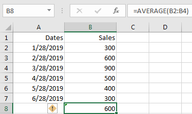 Count the Average Between Two Dates 3