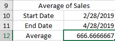 Count the Average Between Two Dates 8