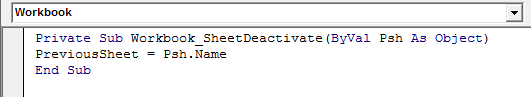 Create Shortcut to Go Back to Previous Worksheet 2