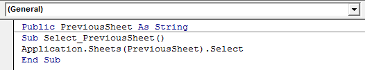 Create Shortcut to Go Back to Previous Worksheet 5