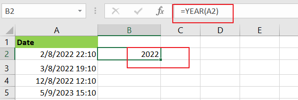 Extract Year from Date & Time Format 3