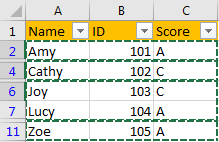 Filter Data Based on Another List 10