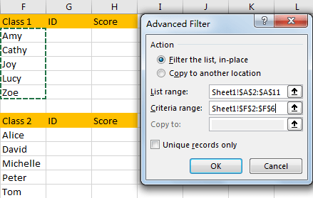 Filter Data Based on Another List 14