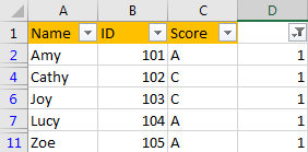 Filter Data Based on Another List 6