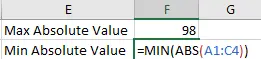 Get the Maximum or Minimum Absolute Value 4