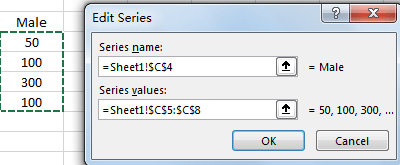 Insert A Chart with Data lists in Different Range 10