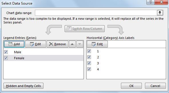 Insert A Chart with Data lists in Different Range 13